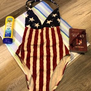 Catalina Swimwear | Patriotic One Piece Halter Swimsuit | 8
